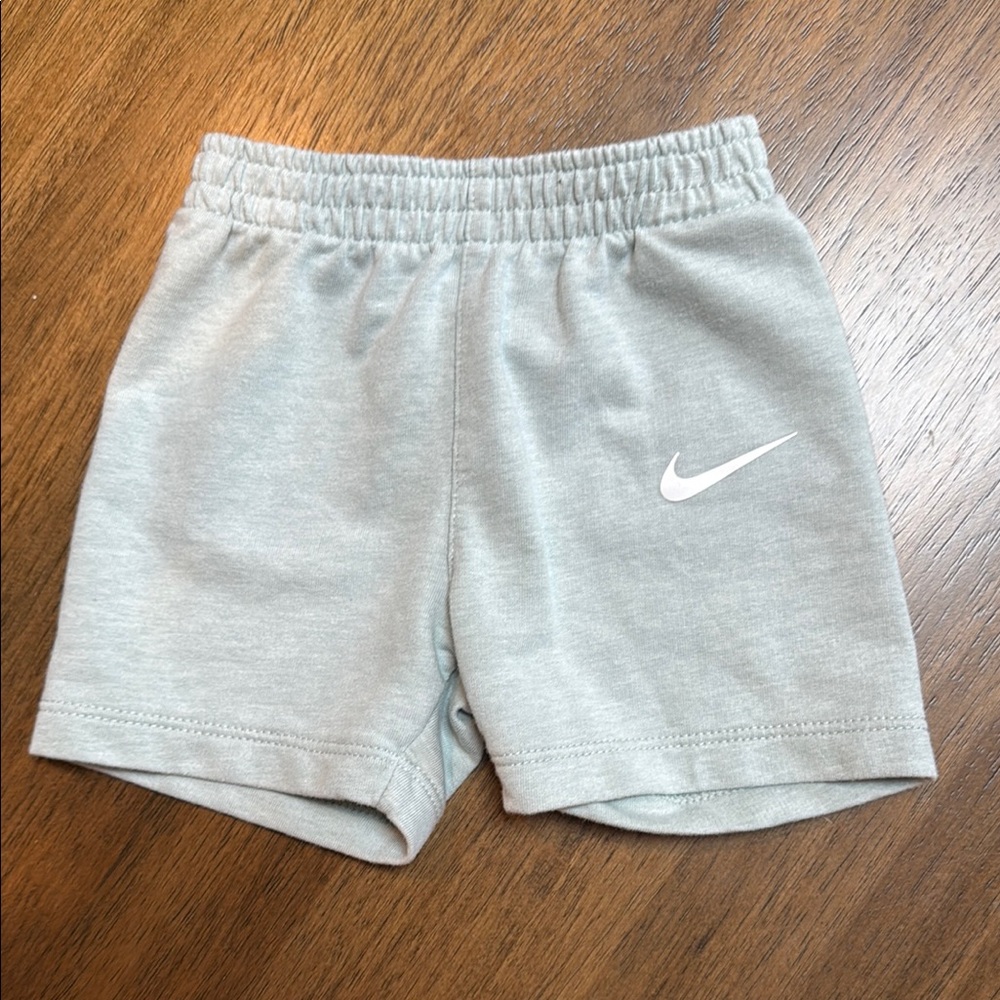 Nike Sage Green Fleece Shorts with Elastic Waistband